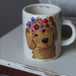 Natural Life NWT Golden Retriever Happy White Mug